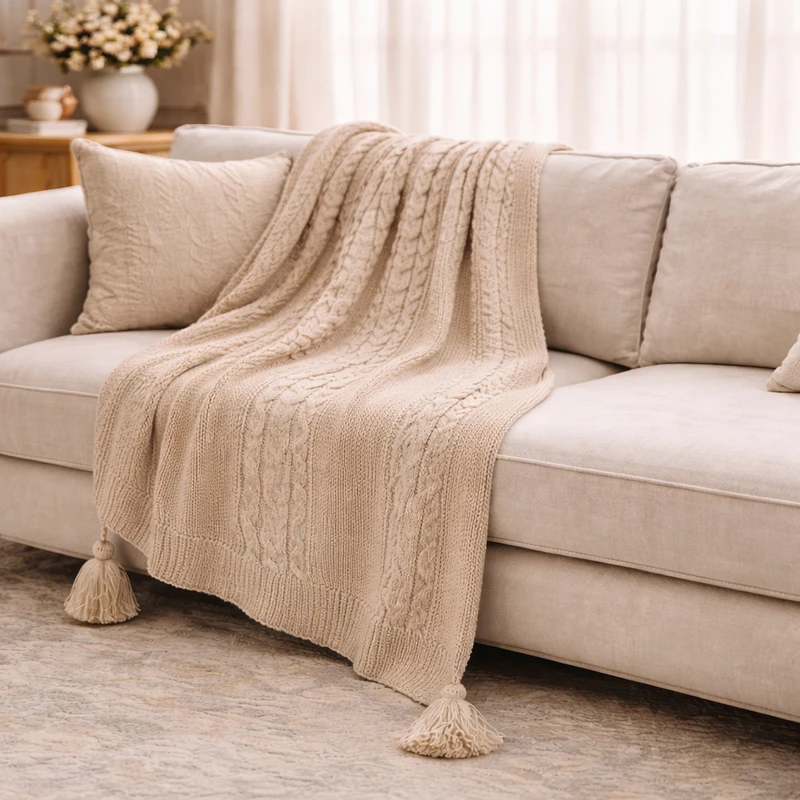 شال مبل مدل مارپیچ سایز 170x130 سانتی متر