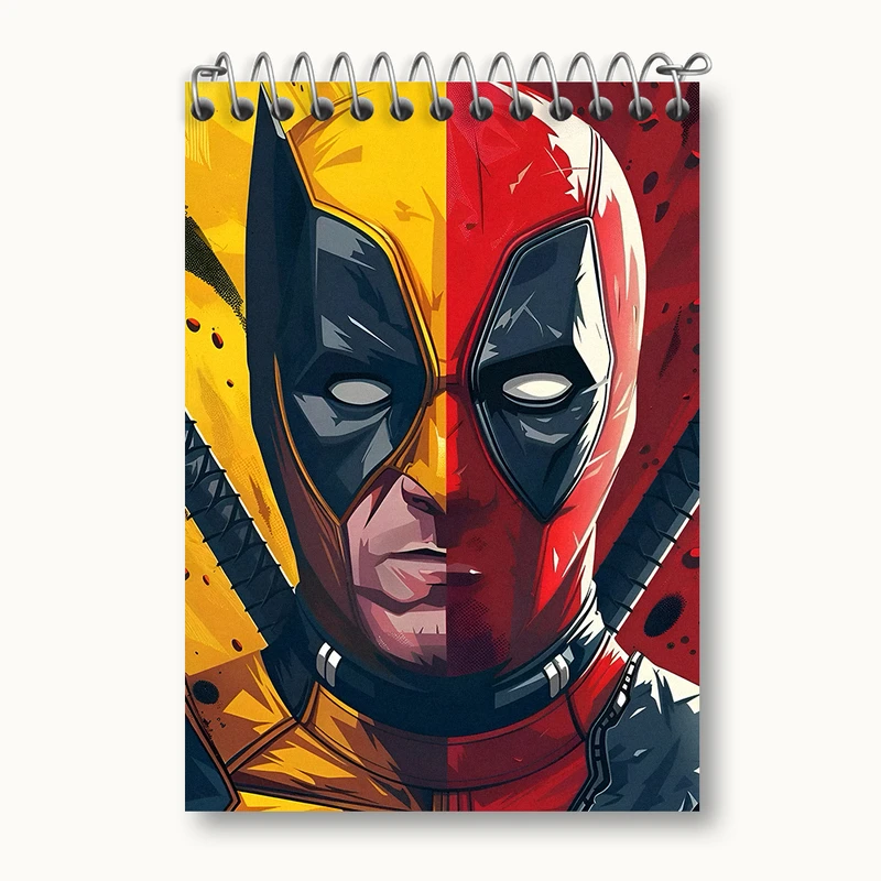 دفتر یادداشت 50 برگ خندالو طرح ددپول و ولورین کد N2842