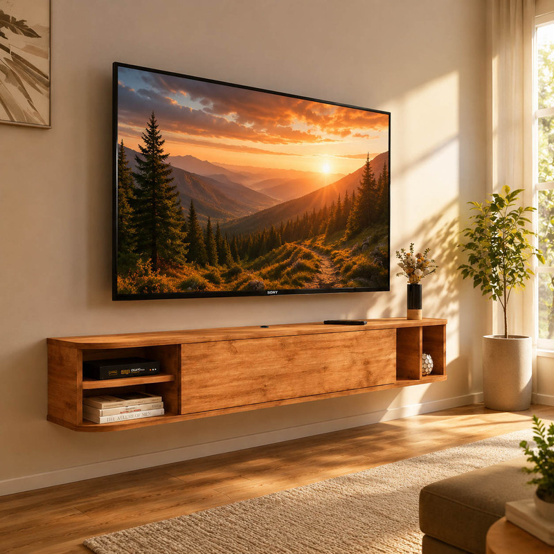 میز تلویزیون دیواری مدل WTV1500 1K160 مناسب برای تلویزیون تا 65 اینچ