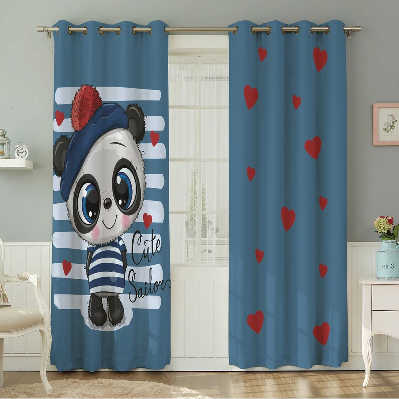 پرده نیروانا طرح  کودک مدل مخمل کد 5086سایز 140×280 سانتی متر