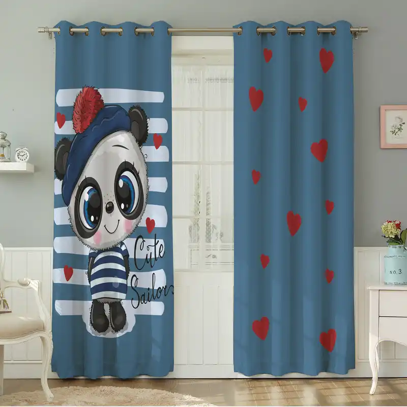 پرده نیروانا طرح کودک مدل مخمل کد 5086سایز 140×280 سانتی متر