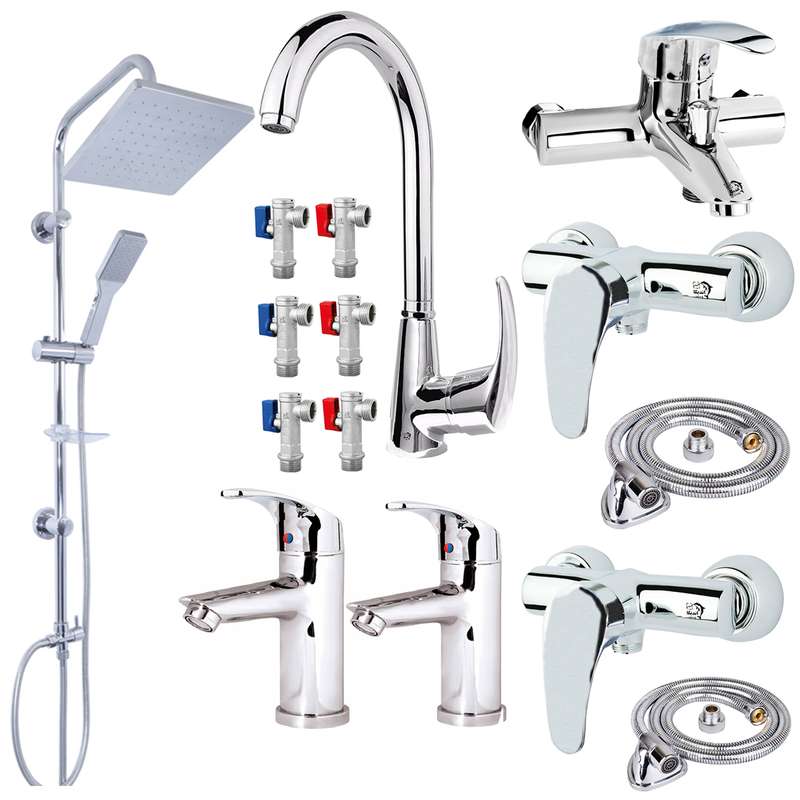 ست شیرآلات اندیکا مدل پریا PCR15 مجموعه 15 عددی ست شیرآلات اندیکا مدل پریا PCR15 مجموعه 15 عددی