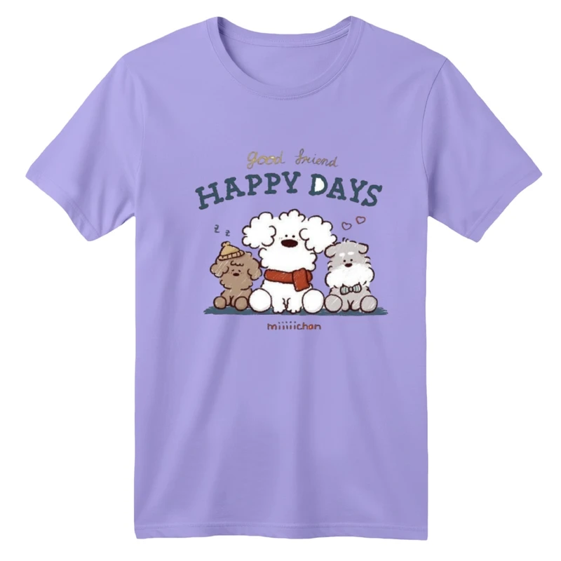 تی شرت آستین کوتاه بچگانه مدل سگ های بامزه