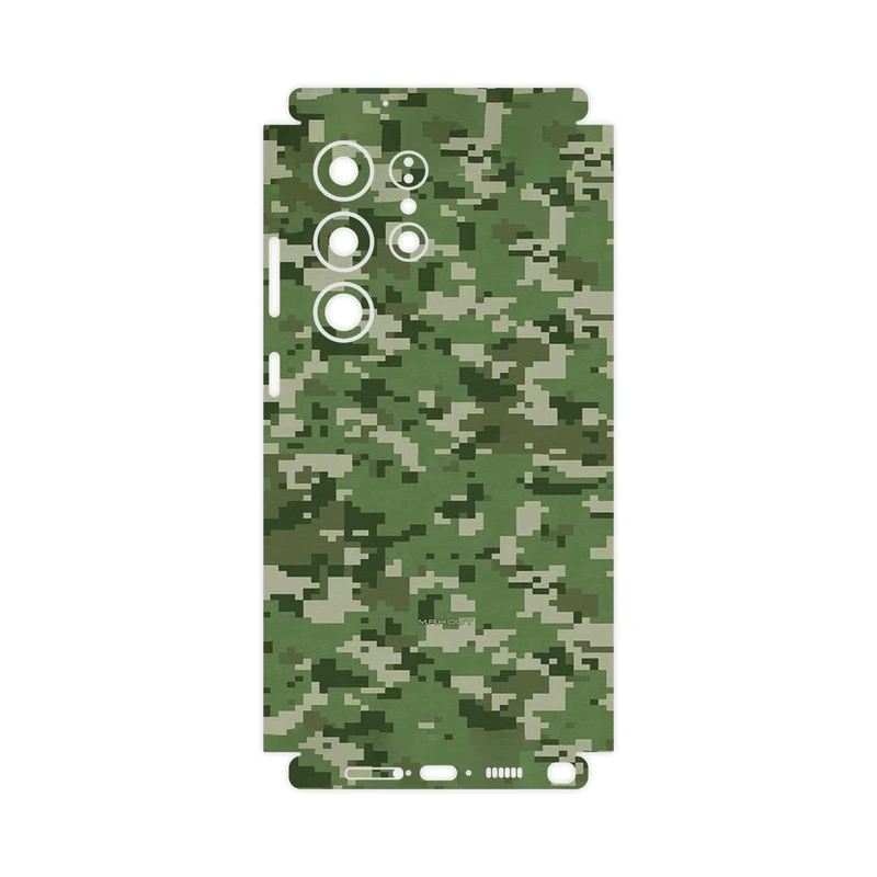 برچسب پوششی ماهوت مدل Army_Green_Pixel-FullSkin مناسب برای گوشی موبایل سامسونگ Galaxy S23 Ultra
