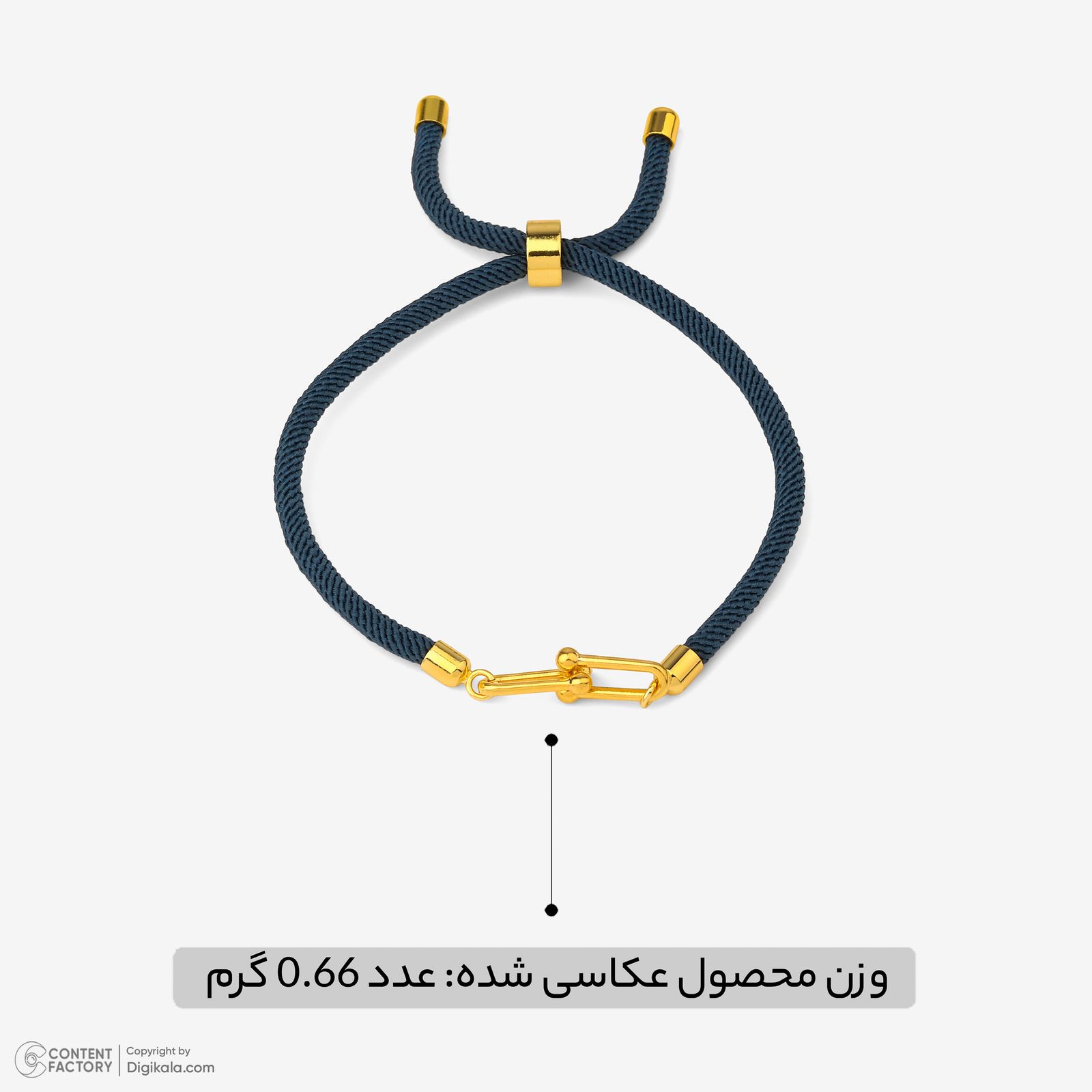 دستبند طلا کم اجرت 18 عیار زنانه نگین مدل 115 -  - 4
