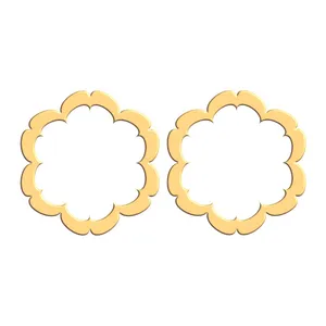 گوشواره طلا 18 عیار زنانه فرشته مدل گل WEL-000254
