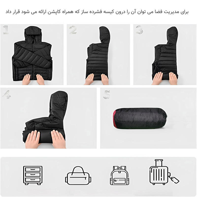 کاپشن کوهنوردی مردانه مدل پر لایت