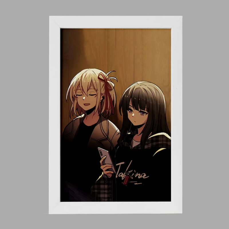 تابلو خندالو مدل تاکینا و چیساتو انیمه لیکوریس ریکویل Lycoris Recoil  کد 22987