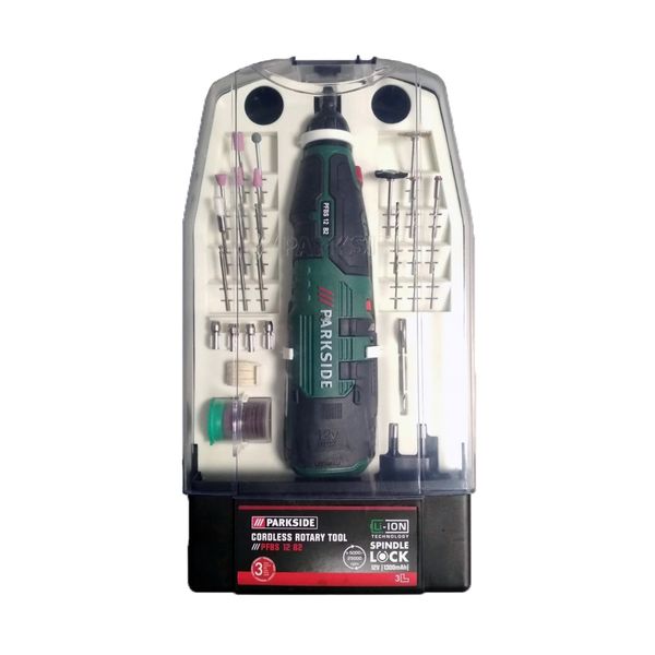 مجموعه 80 عددی فرز مینیاتوری شارژی پارکساید مدل PFBS 12 B2 مجموعه 80 عددی فرز مینیاتوری شارژی پارکساید مدل PFBS 12 B2