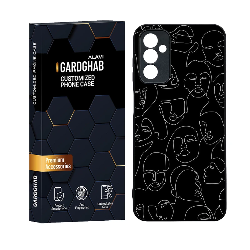 کاور گارد قاب علوی دورژله ای پشت گلس مدل ساده و مینیمال مناسب برای گوشی موبایل سامسونگ Galaxy F13