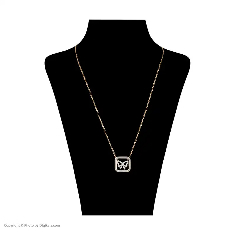 گردنبند طلا 18 عیار زنانه مایا ماهک مدل MM1552 طرح پاپیون