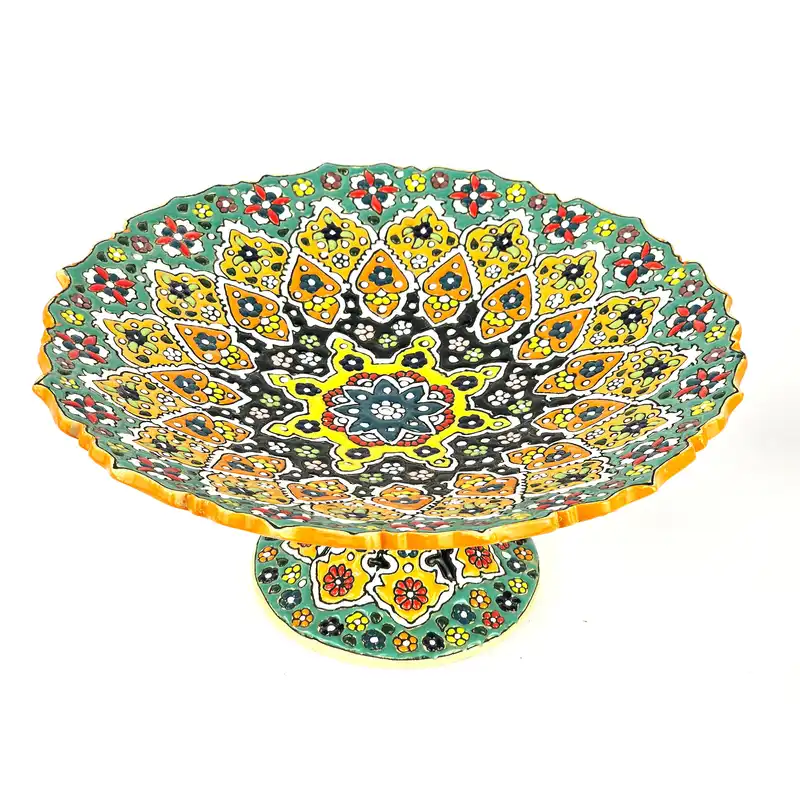 شیرینی خوری میناکاری مدل پایه دار کد SH25