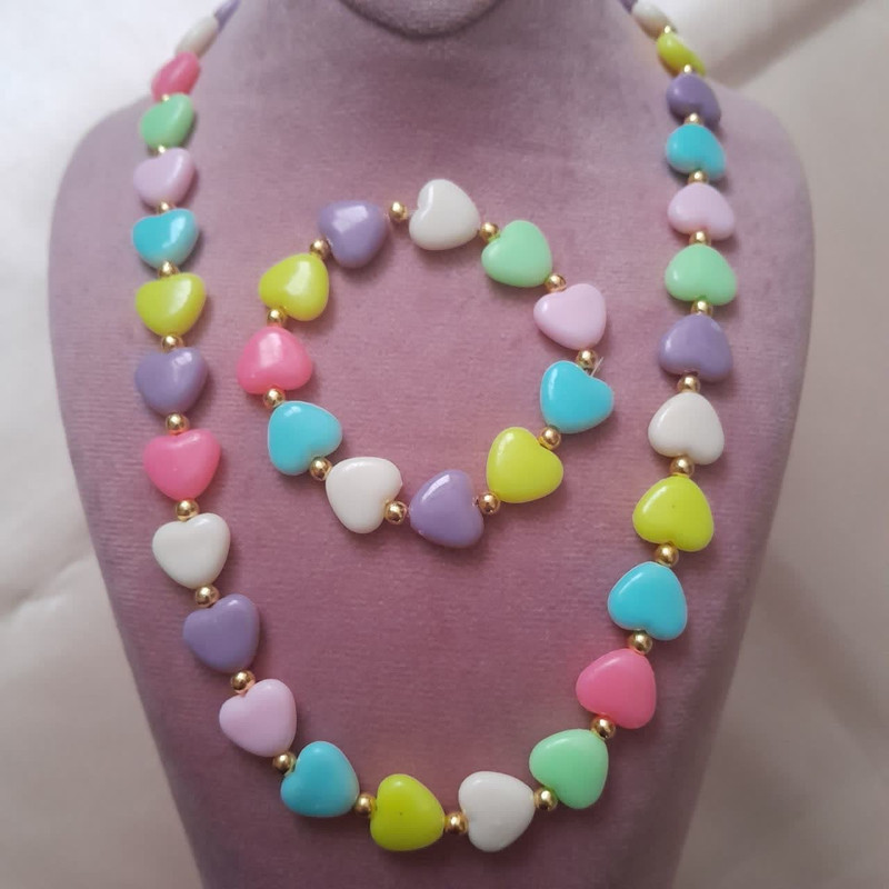 نیم ست دخترانه مدل قلبی