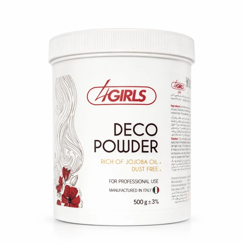 پودر دکلره 4گرلز مدل JOJOBA وزن 500 گرم رنگ سفید