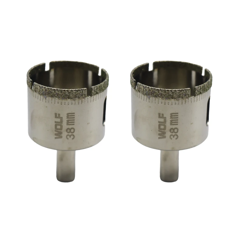 مته گرد بر شیشه ولف مدل YP-038 سایز 38 میلی متر مجموعه 2  عددی 