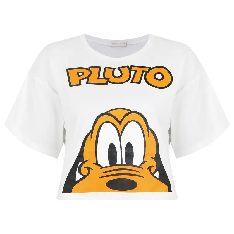 کراپ‌تاپ آستین کوتاه زنانه مدل Pluto