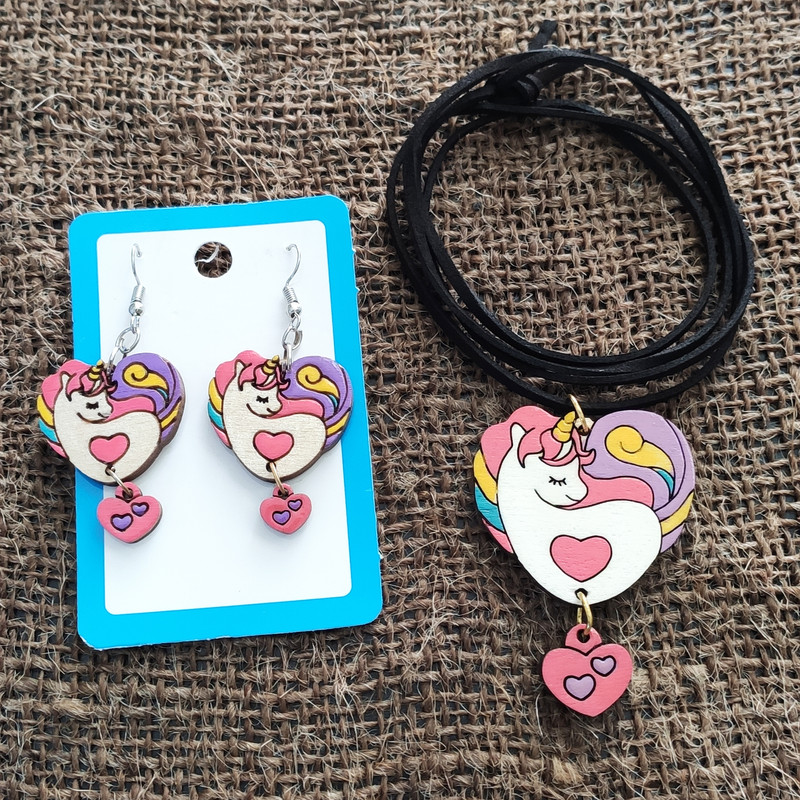 نیم ست دخترانه مدل اسب تک شاخ قلب کد 401 نیم ست دخترانه مدل اسب تک شاخ قلب کد 401