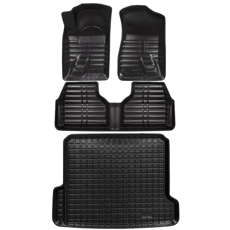 کفپوش سه بعدی خودرو بابل کارپت مدل اکونومی مناسب برای پژو پارس TU5 به همراه کفپوش صندوق