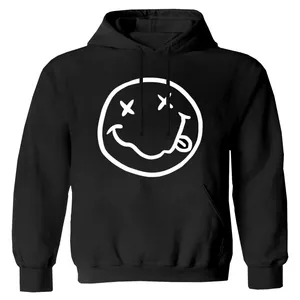 هودی پسرانه مدل ایموجی F67 رنگ مشکی