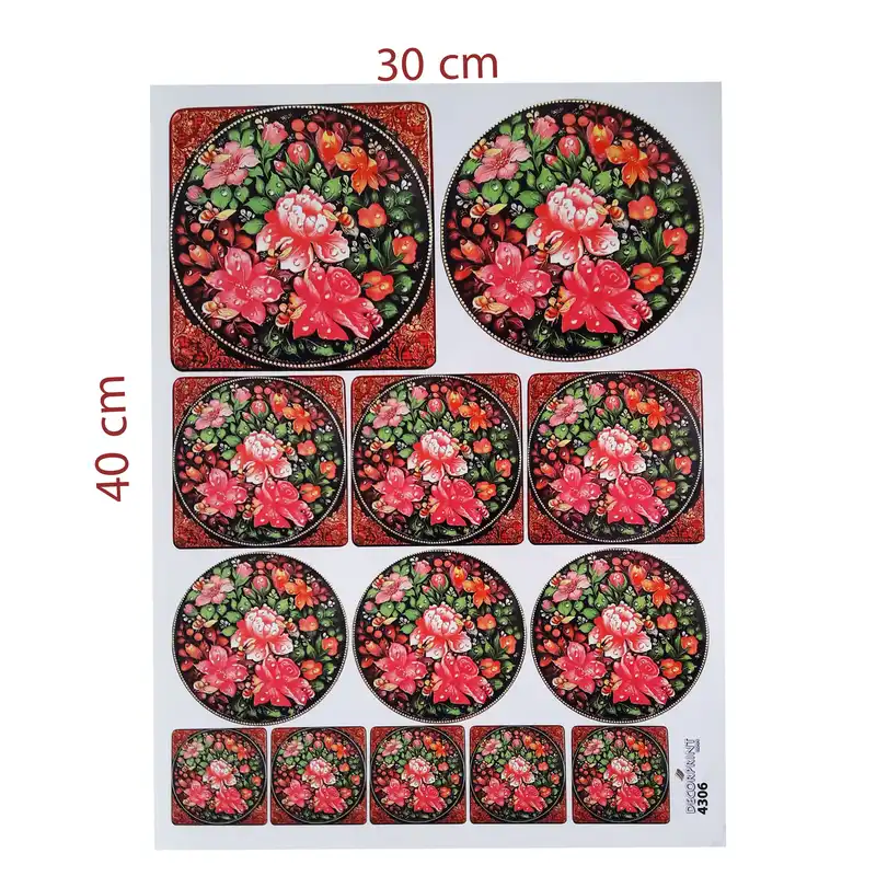 برچسب ترنسفر مدل گل مرغی 1