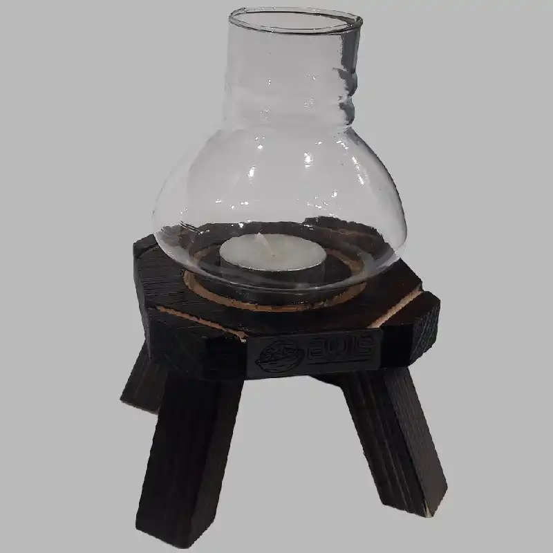 جاشمعی چوبی گردوچ مدل فانوس کد 6000