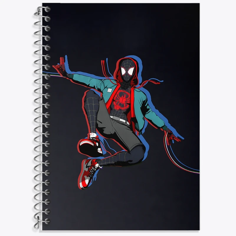 دفتر زبان 50 برگ خندالو مدل سه خط طرح مرد عنکبوتی (Spider Man) کد F1691