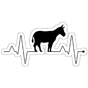استیکر لپ تاپ مدل EKG I Love Donkey
