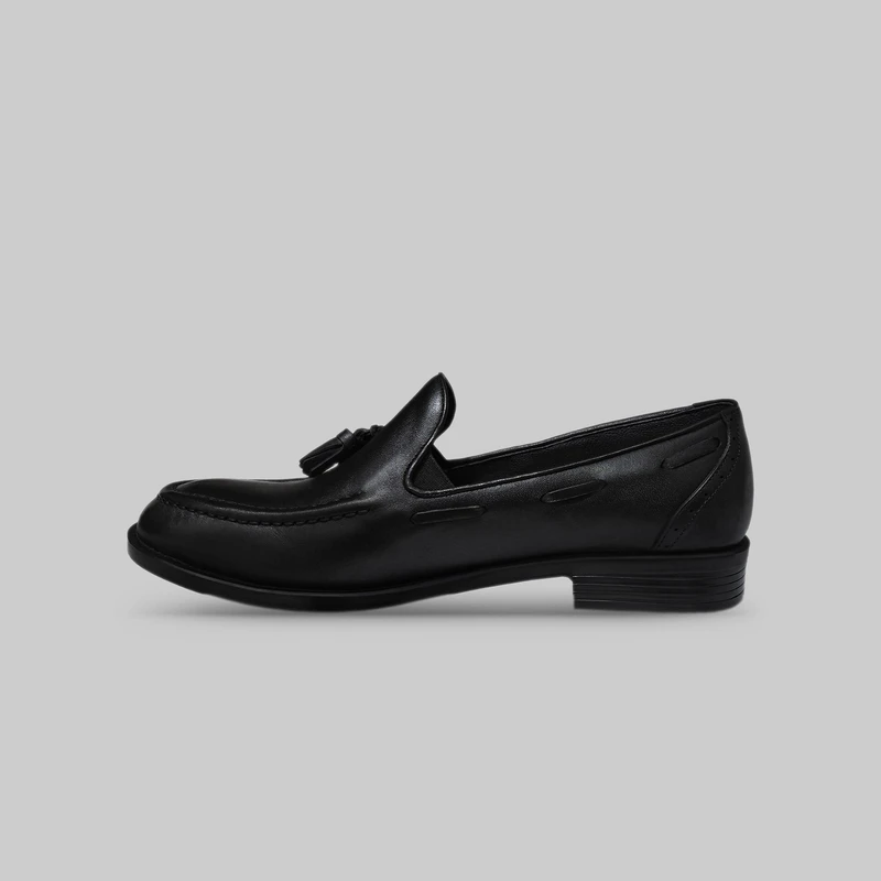 کفش رسمی مردانه چرم تبریز مدل Tassel Loafer