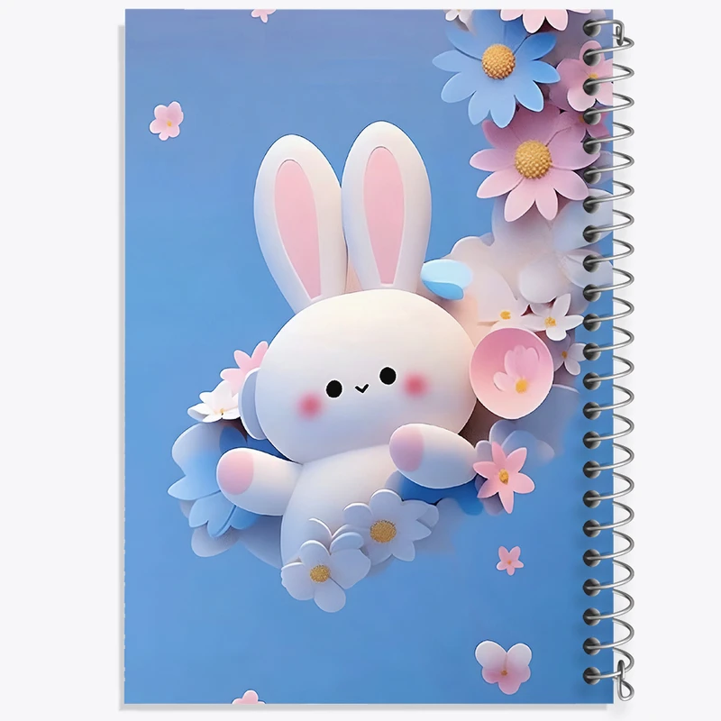 دفتر ژورنال نویسی 50 برگ خندالو مدل نقطه ای طرح خرگوش کیوت کد N3498