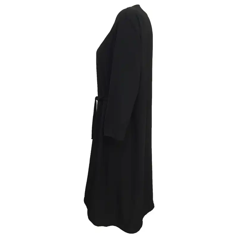 مانتو زنانه مدل نخی ابر و بادی کد tm-2683 رنگ مشکی