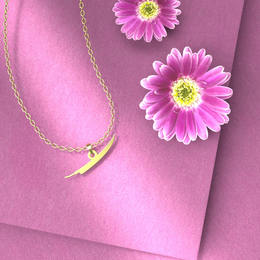 گردنبند طلا 18 عیار زنانه مدوپد مدل شمشیر کد A3-1-1047