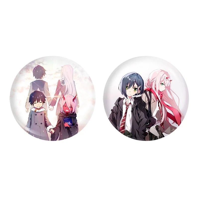 مگنت خندالو طرح زیروتو و ایچیگو و هیرو انیمه دارلینگ در فرنکس کد 1199111990 مجموعه 2 عددی