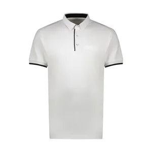پولوشرت آستین کوتاه مردانه مدل سه نقطه رنگ سفید