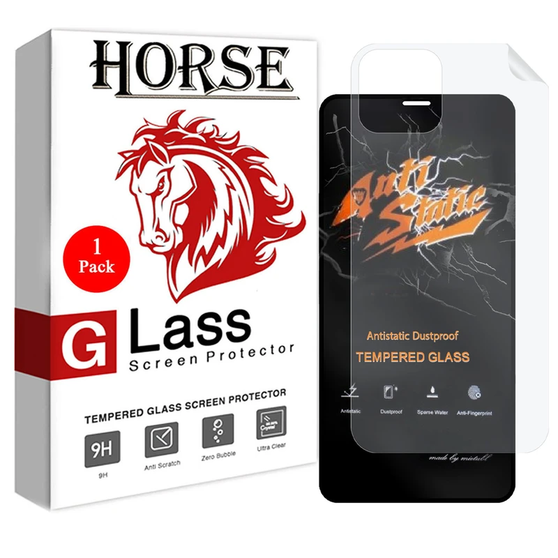 محافظ صفحه نمایش هورس مدل 2ASN مناسب برای گوشی موبایل اپل iPhone 12 Pro Max به همراه محافظ پشت گوشی