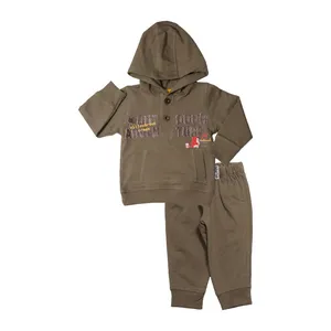 ست هودی و شلوار نوزادی آدمک کد 265000 رنگ زیتونی
