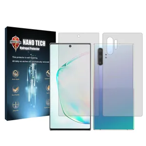 Nano tech transparent screen protector suitable Samsung Galaxy Note10 Plus mobile phone along with back of the phone