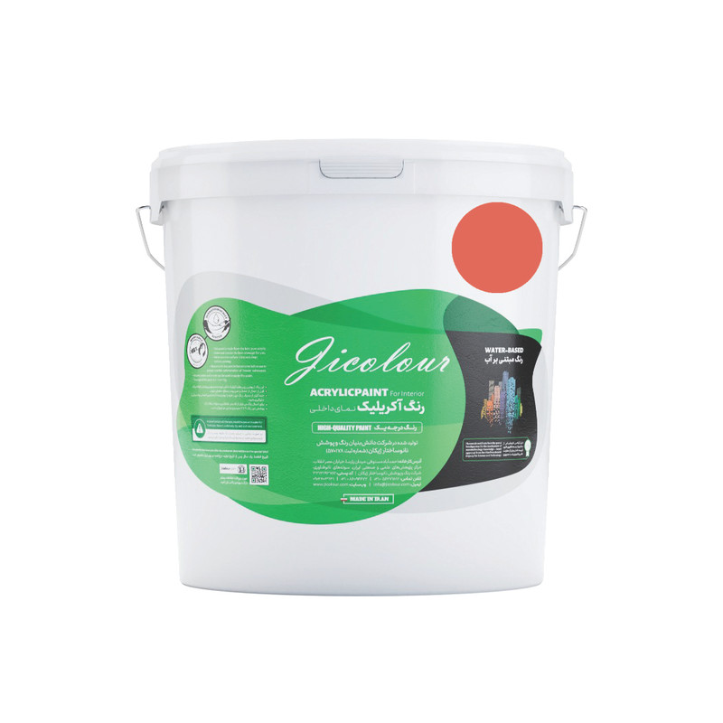 رنگ اکریلیک نمای داخل مات ژیکالر مدل فلامینگو کد L-O002 حجم 500 میلی لیتر