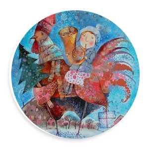  دیوارکوب طرح بانوی نوازنده و خروس مدل wtb755