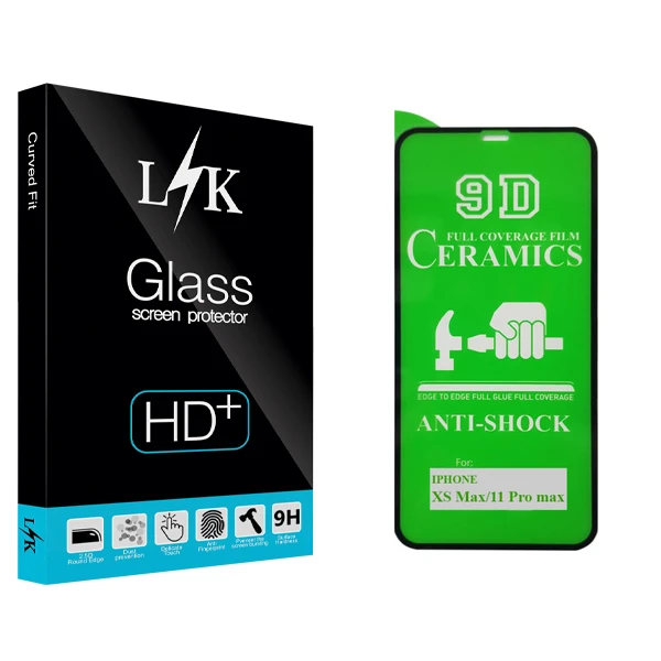 محافظ صفحه نمایش 9D ال کی مدل +HD مناسب برای گوشی موبایل اپل iphone XS Max / 11 pro Max