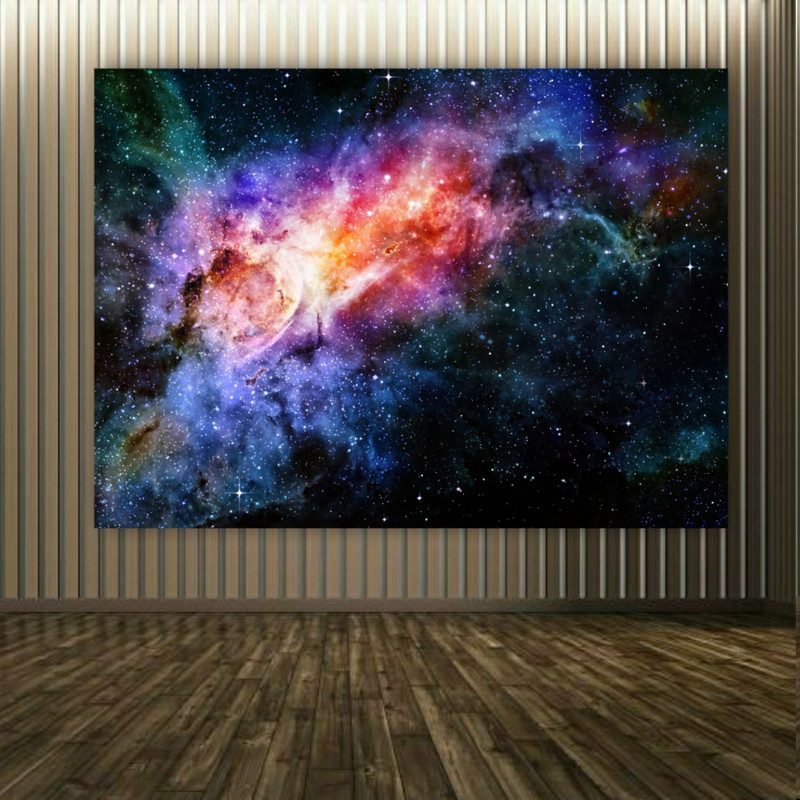 پوستر پارچه ای طرح کهکشان و ستارگان مدل سحابی کد PP2685