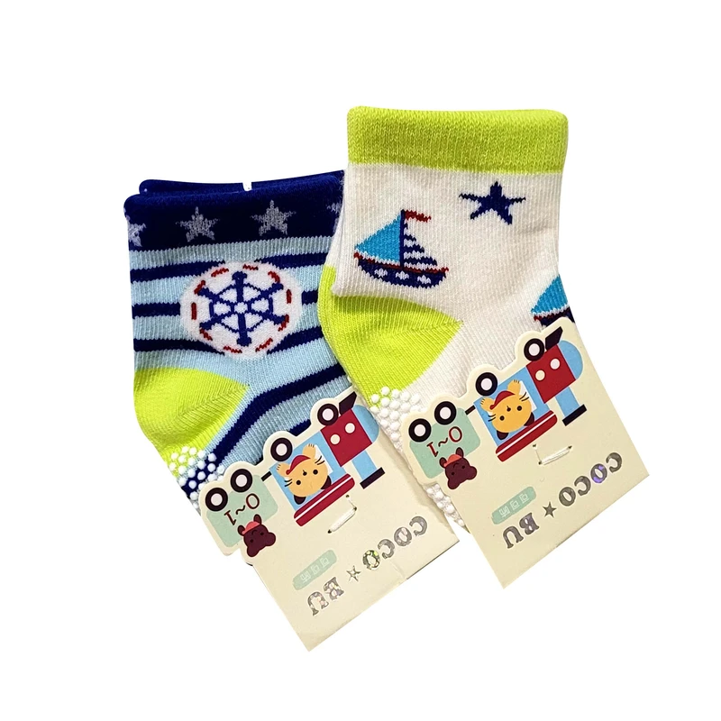 جوراب ساق کوتاه بچگانه کوکو بی یومدل دریا-  0-1 کد 05007 بسته 2 عددی