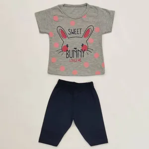 ست تی شرت و شلوارک دخترانه مدل 303540