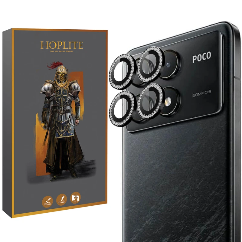 محافظ لنز دوربین رینگی هاپلایت مدل Diamond Protector HL مناسب برای گوشی موبایل شیائومی Poco F6 Pro