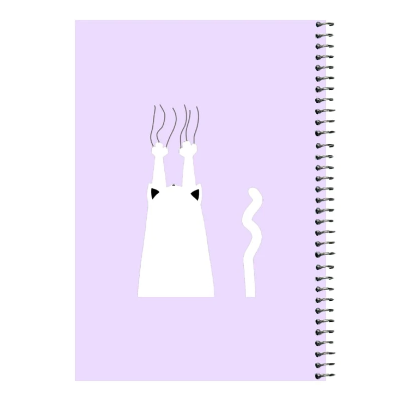 دفتر مشق 80 برگ اس جی مدل گربه آویزان کد 2