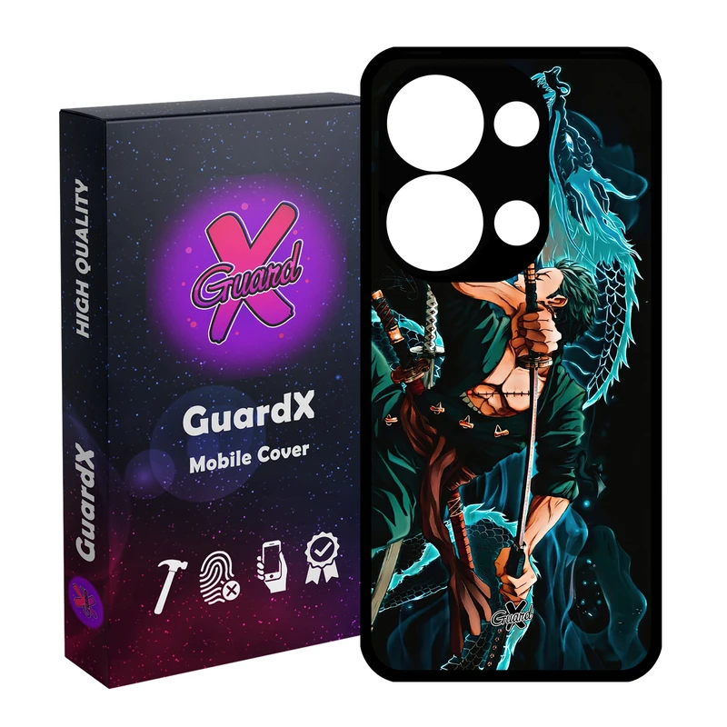کاور گارد ایکس طرح Roronoa Zoro Anime مدل Glass10553 مناسب برای گوشی موبایل شیائومی Redmi Note 13 Pro 4G / Poco M6 Pro 4G