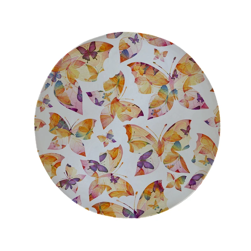پادری مدل دایره طرح پروانه کد 5929 سایز 90 × 90 سانتی متر 