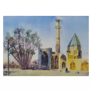 نقاشی آبرنگ طرح مسجد جامع نطنز کد 55