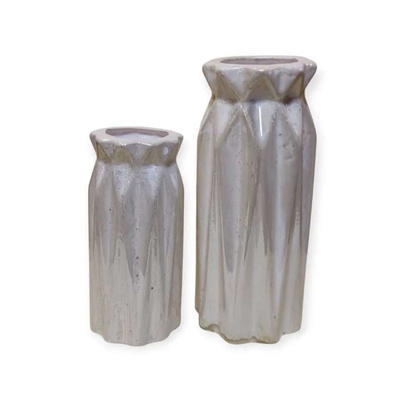 گلدان سرامیکی مدل دودی بسته 2 عددی