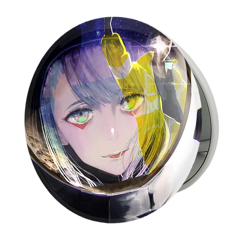 آینه جیبی خندالو طرح لوسی انیمه سایبرپانک مدل تاشو کد 23960 