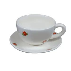 ست فنجان و نعلبکی سرامیکی طرح گل نیلوفر